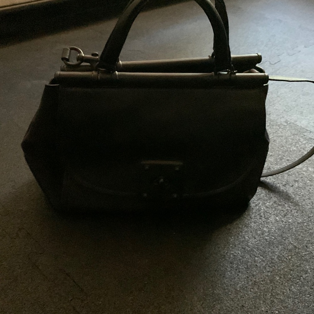 Coach black leather/suede purse.